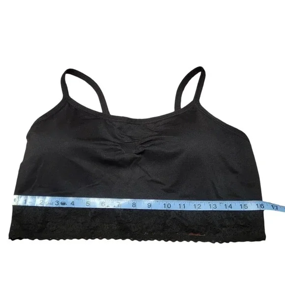 Torrid Curve Lightly Lined Black Seamless Lace Band Bralette Size 2 - Picture 6 of 7